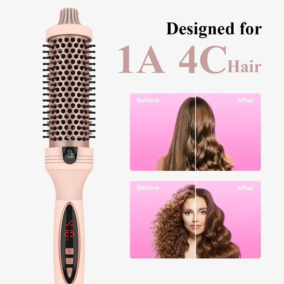 Zanzari IonBrush Pro™ – Thermische Borstel met Negatieve Ionentechnologie