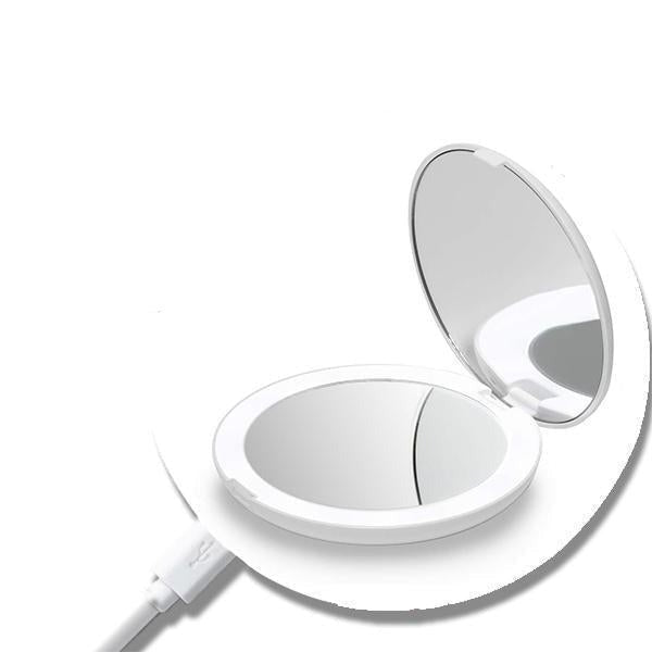 Zanzari LED Make-up Spiegel – Oplaadbaar & Handzaam met Vergroting