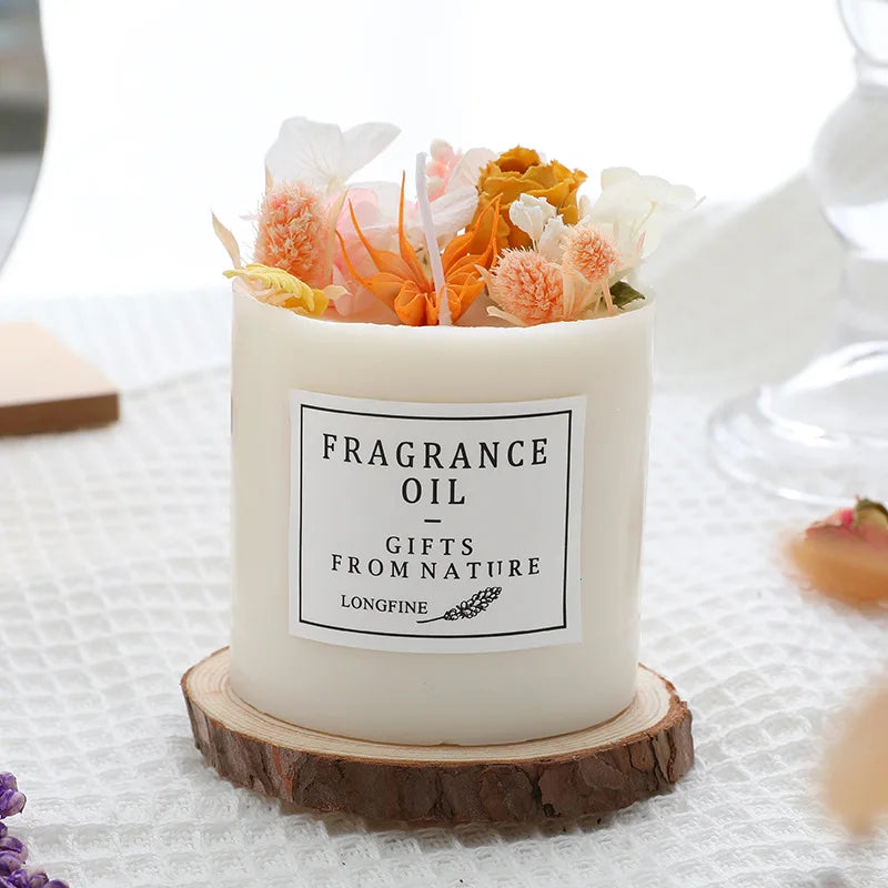 Zanzari BloomCandle™ – Geurkaars met Gedroogde Bloemen (25u brandduur)