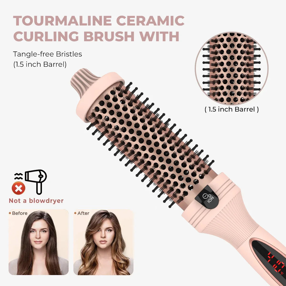 Zanzari IonBrush Pro™ – Thermische Borstel met Negatieve Ionentechnologie