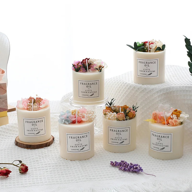 Zanzari BloomCandle™ – Geurkaars met Gedroogde Bloemen (25u brandduur)