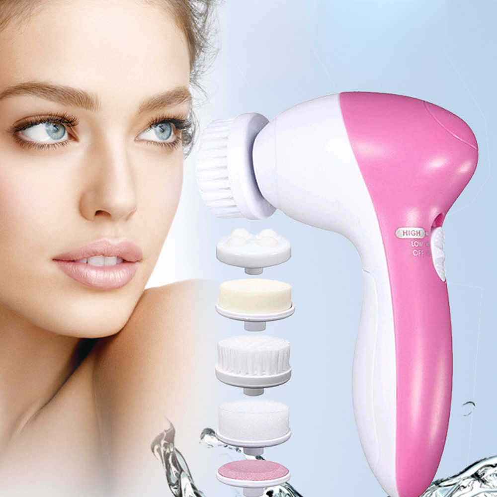 Zanzari 5-in-1 Gezichtsreinigingsborstel – Elektrisch & Exfoliërend