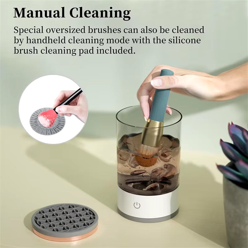 Zanzari BrushyClean™ – Elektrische Make-up Kwastenreiniger & Droger (USB-oplaadbaar)