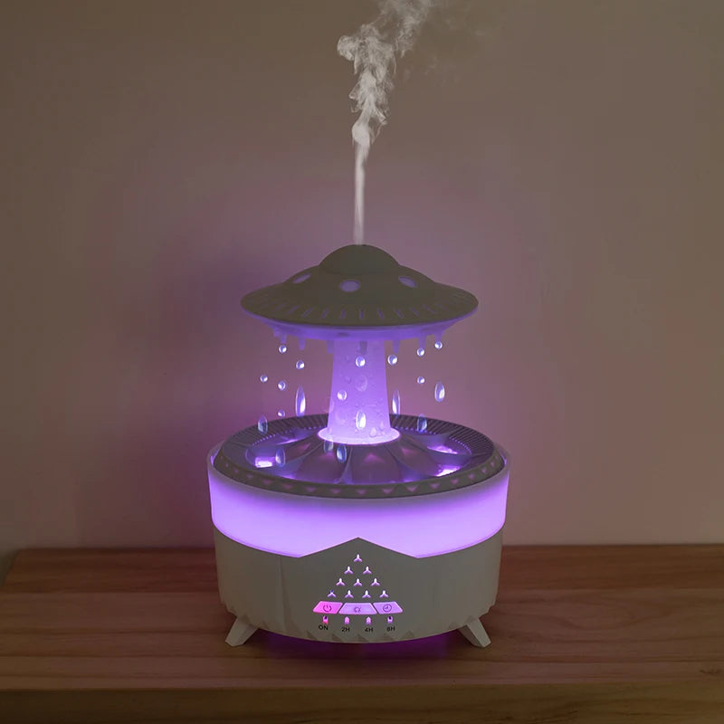Zanzari RainCloud™ – UFO Aromatherapie Luchtbevochtiger & LED Nachtlamp