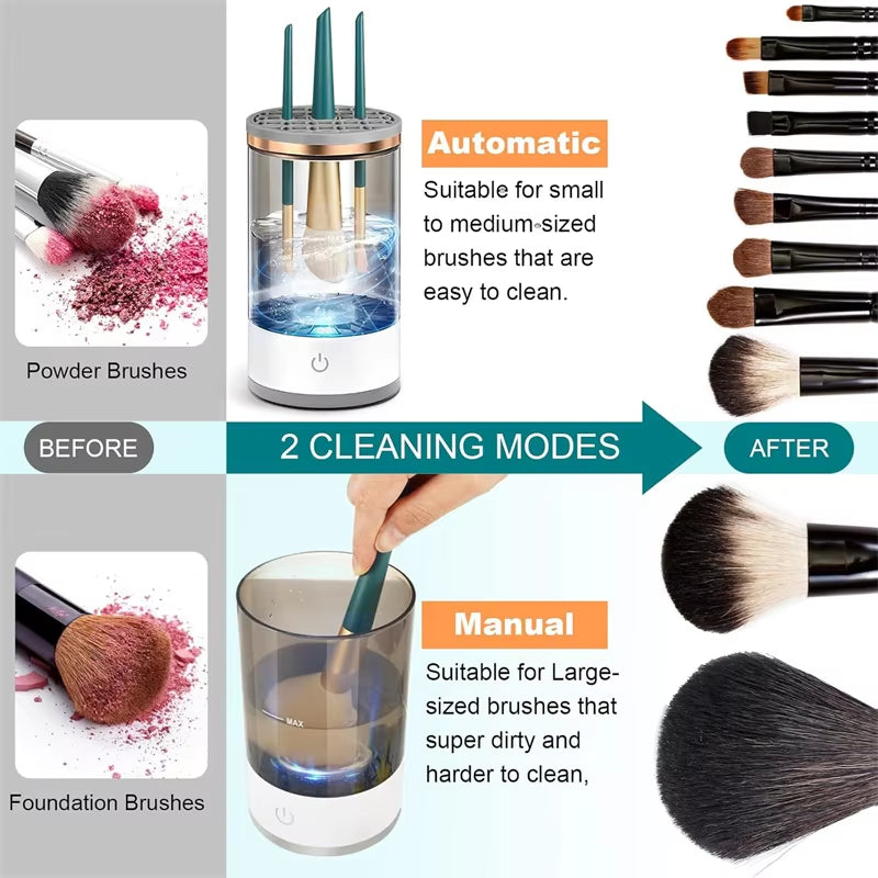 Zanzari BrushyClean™ – Elektrische Make-up Kwastenreiniger & Droger (USB-oplaadbaar)