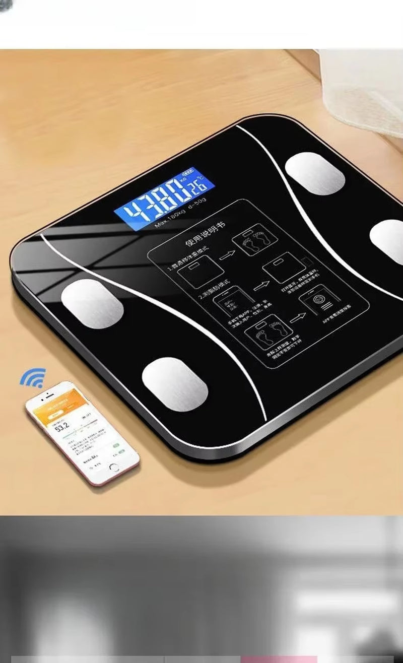 Zanzari SmartFit™ Bluetooth Weegschaal – Voor Gewicht & Lichaamsanalyse