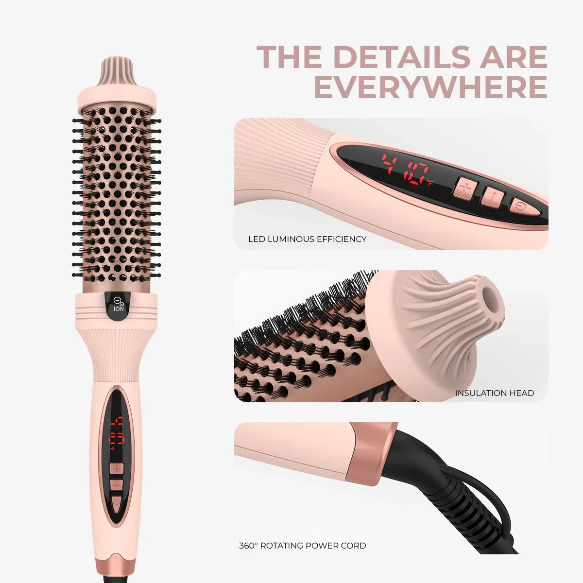 Zanzari IonBrush Pro™ – Thermische Borstel met Negatieve Ionentechnologie