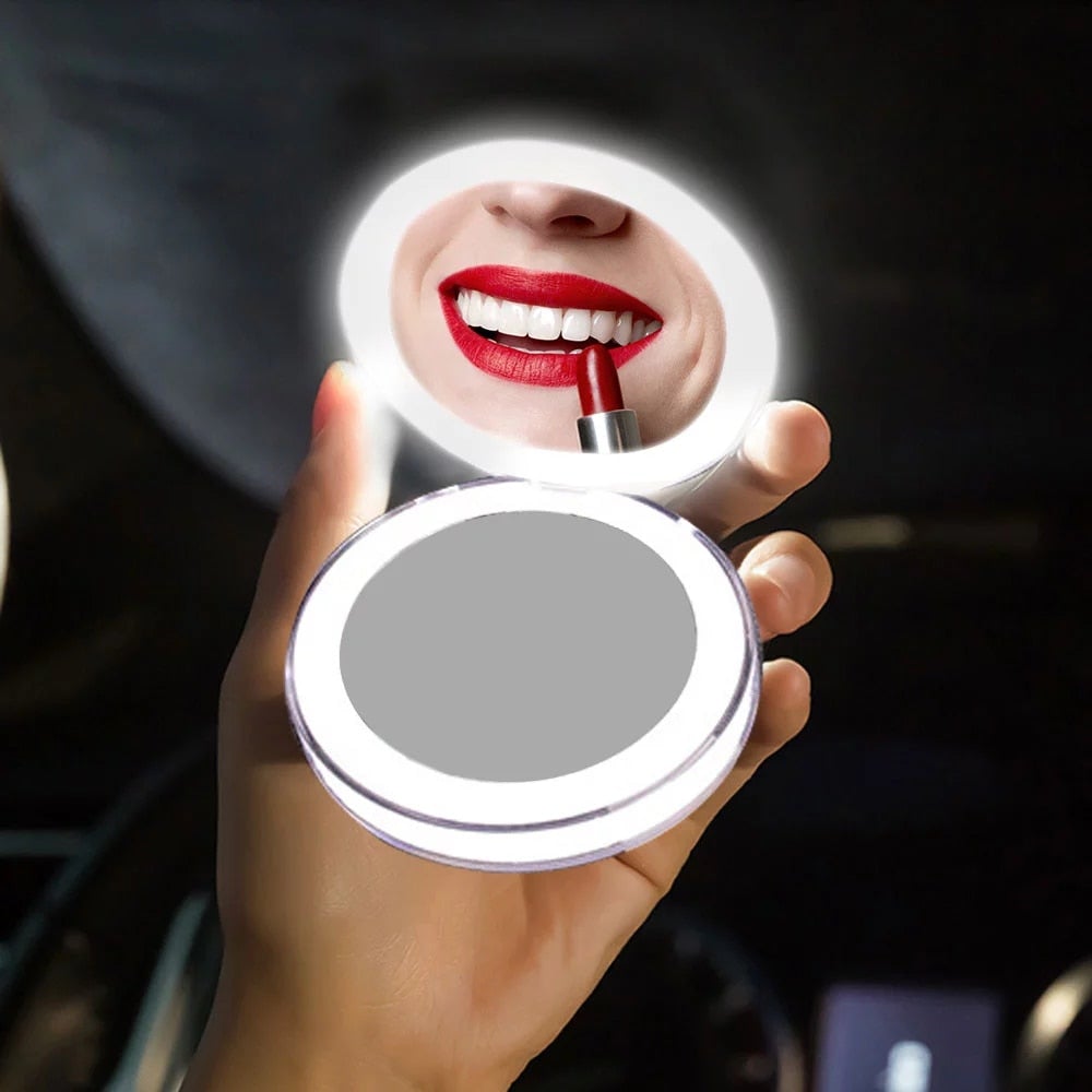 Zanzari LED Make-up Spiegel – Oplaadbaar & Handzaam met Vergroting