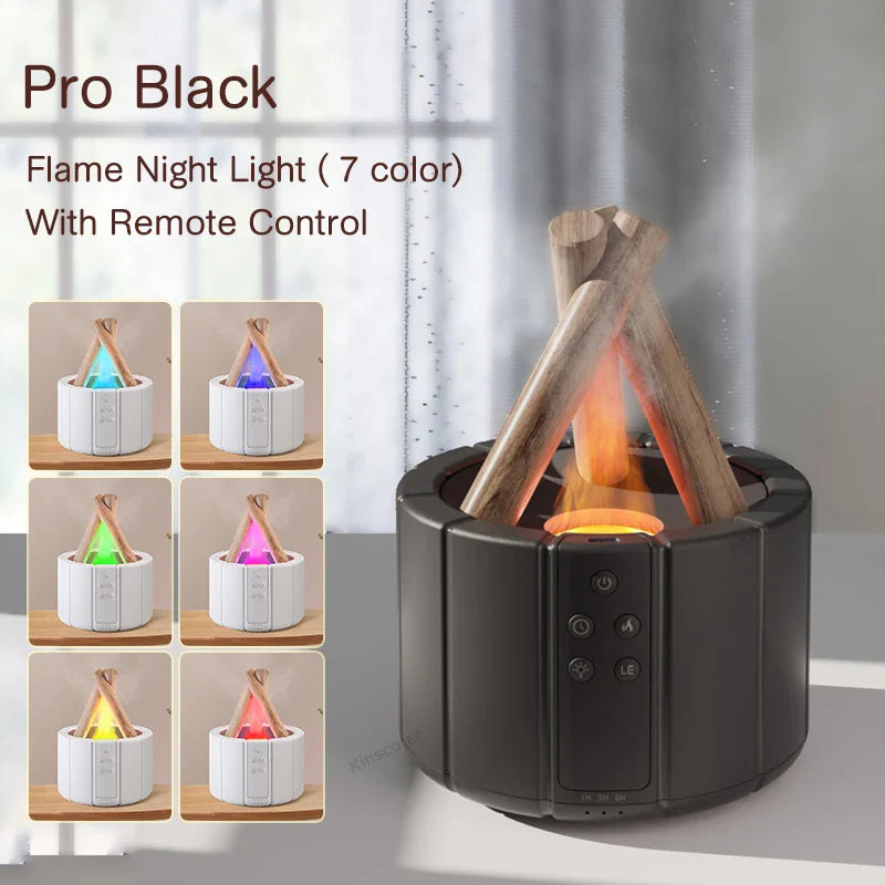 Zanzari FlameMist™ – Simulerende Vlam Aroma Diffuser & Ultrasone Luchtbevochtiger