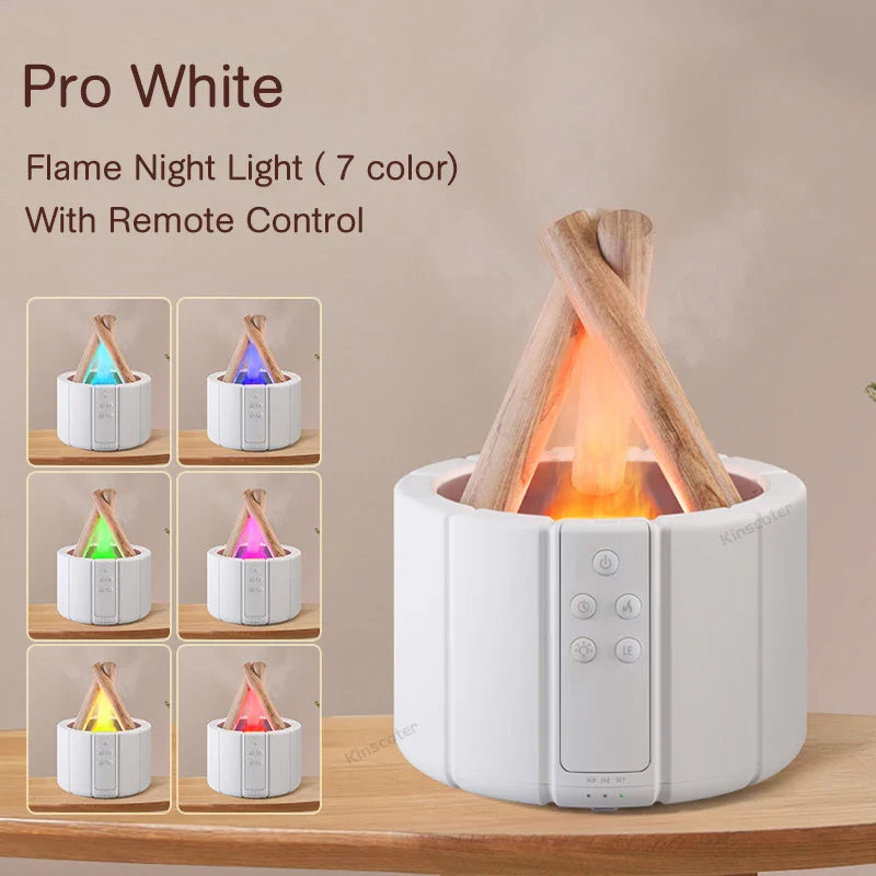 Zanzari FlameMist™ – Simulerende Vlam Aroma Diffuser & Ultrasone Luchtbevochtiger