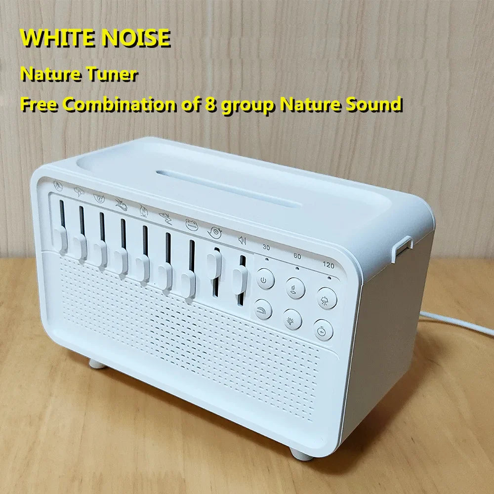 Zanzari DreamAura™ – Bluetooth White Noise Machine met Aroma Diffuser, Luchtbevochtiger & Nachtlamp