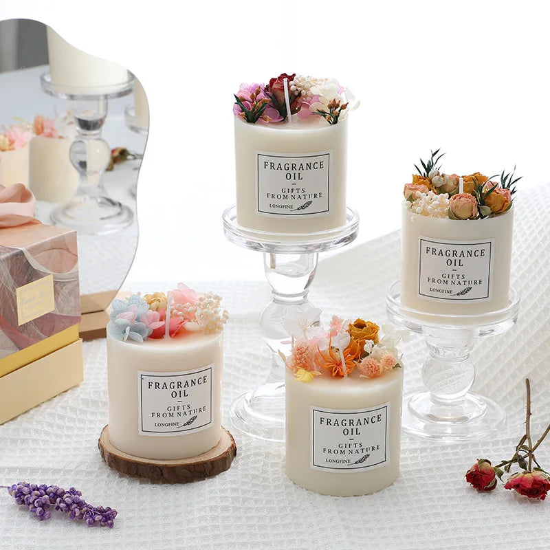 Zanzari BloomCandle™ – Geurkaars met Gedroogde Bloemen (25u brandduur)