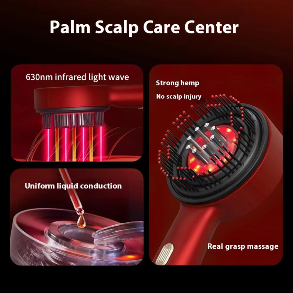 Zanzari HairGlow™ – Scalp Massager met Roodlichttherapie & Olie Applicator
