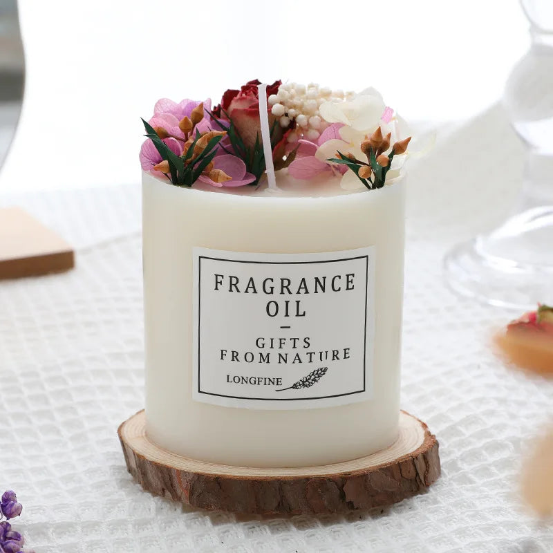 Zanzari BloomCandle™ – Geurkaars met Gedroogde Bloemen (25u brandduur)