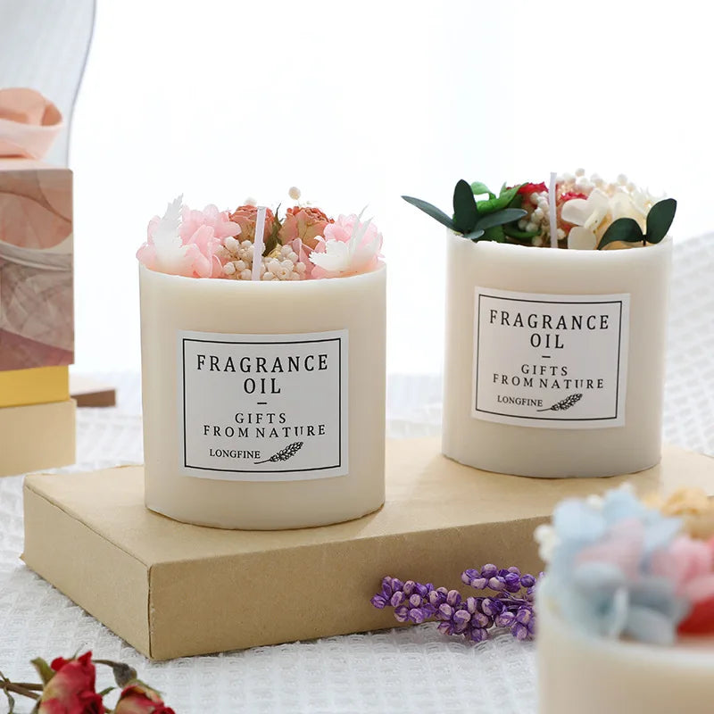 Zanzari BloomCandle™ – Geurkaars met Gedroogde Bloemen (25u brandduur)
