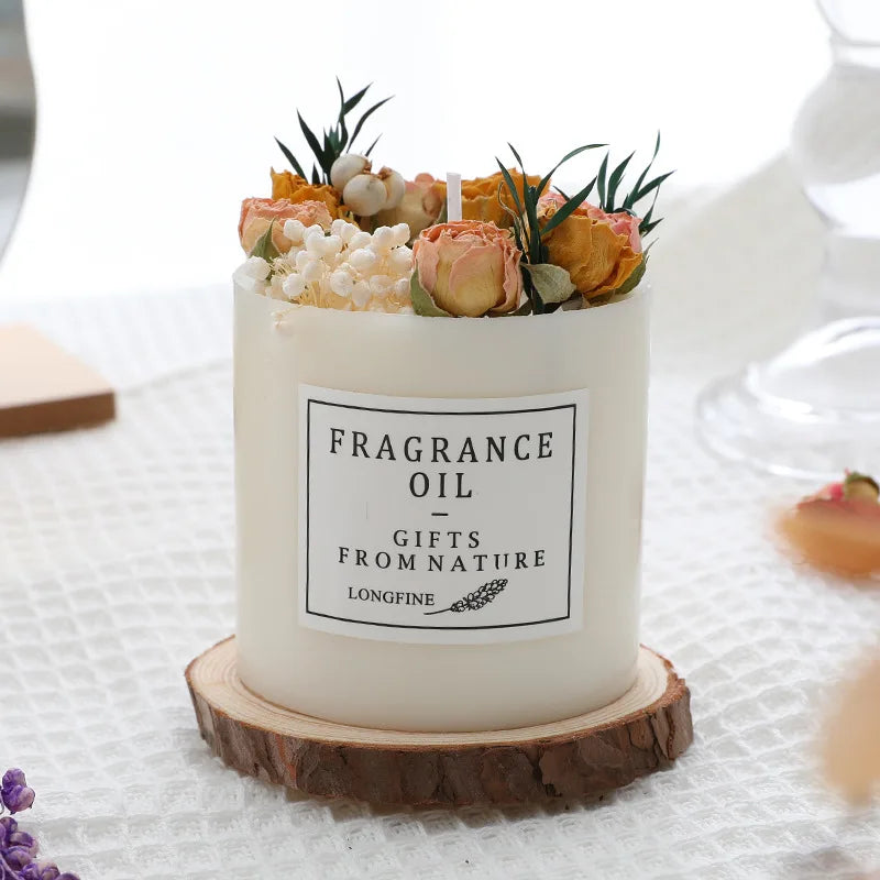 Zanzari BloomCandle™ – Geurkaars met Gedroogde Bloemen (25u brandduur)