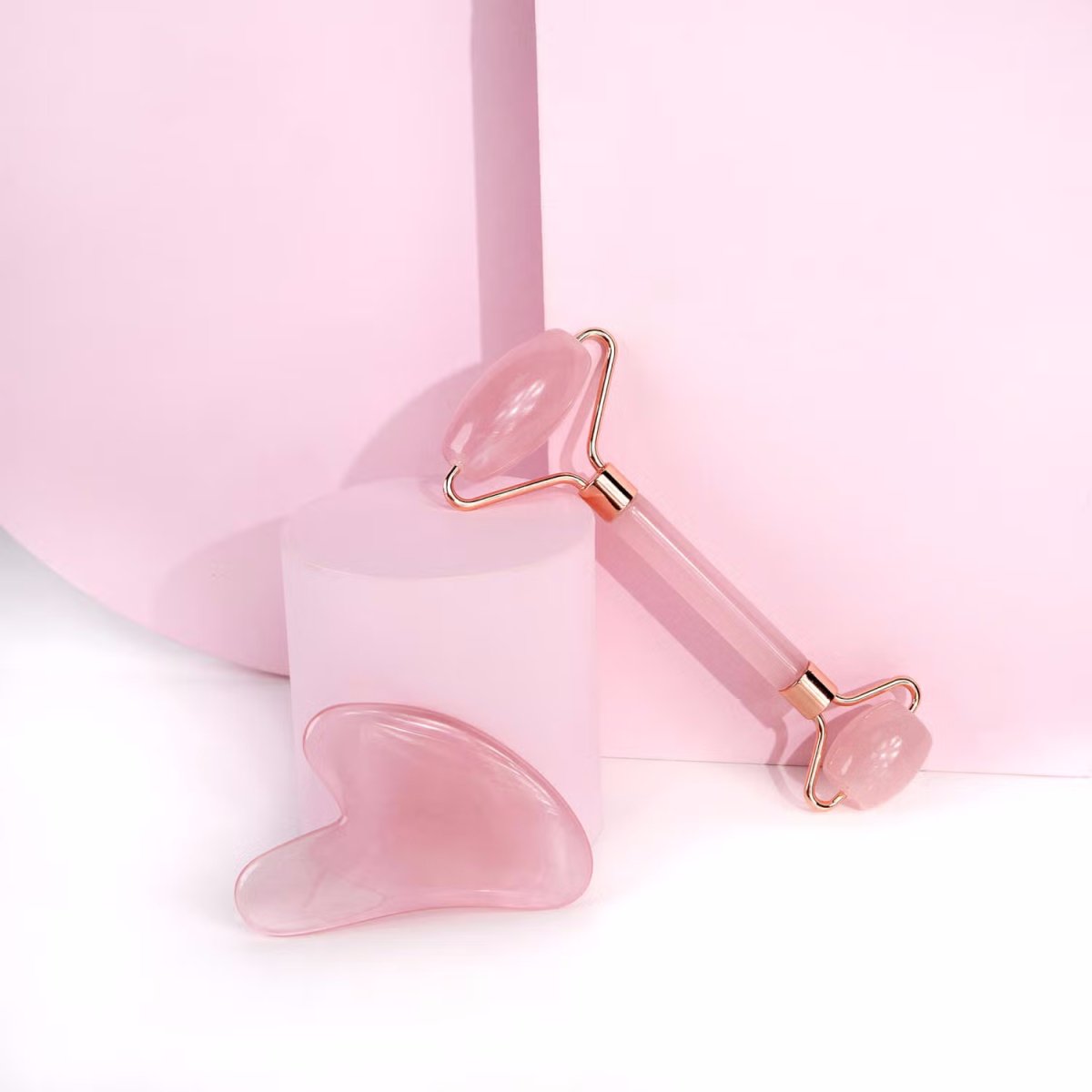 Zanzari GlowSculpt Set – Gua Sha & Roller voor Lift & Stralende Huid