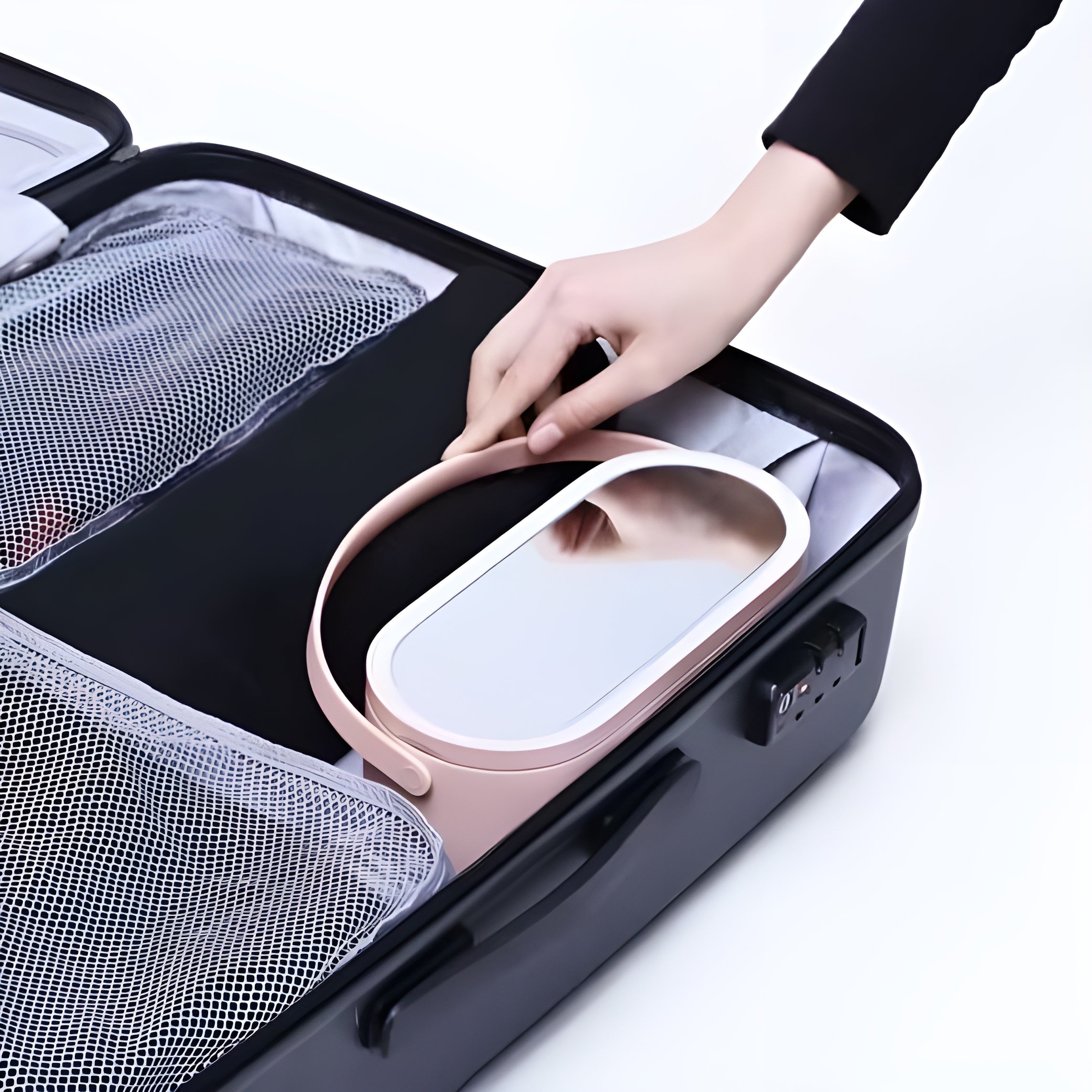 Zanzari LuxeGlow™ Light Case – Make-up Koffer met LED Spiegel & Opbergruimte