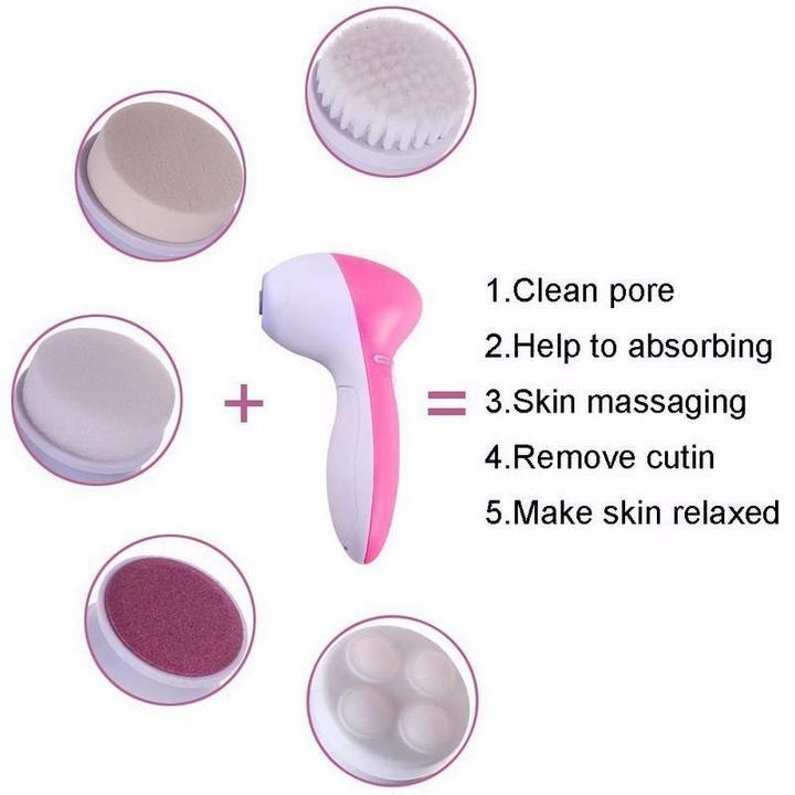 Zanzari 5-in-1 Gezichtsreinigingsborstel – Elektrisch & Exfoliërend