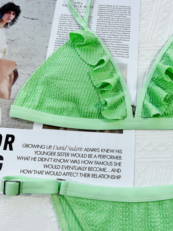 Ruches Bikini - Top - Green