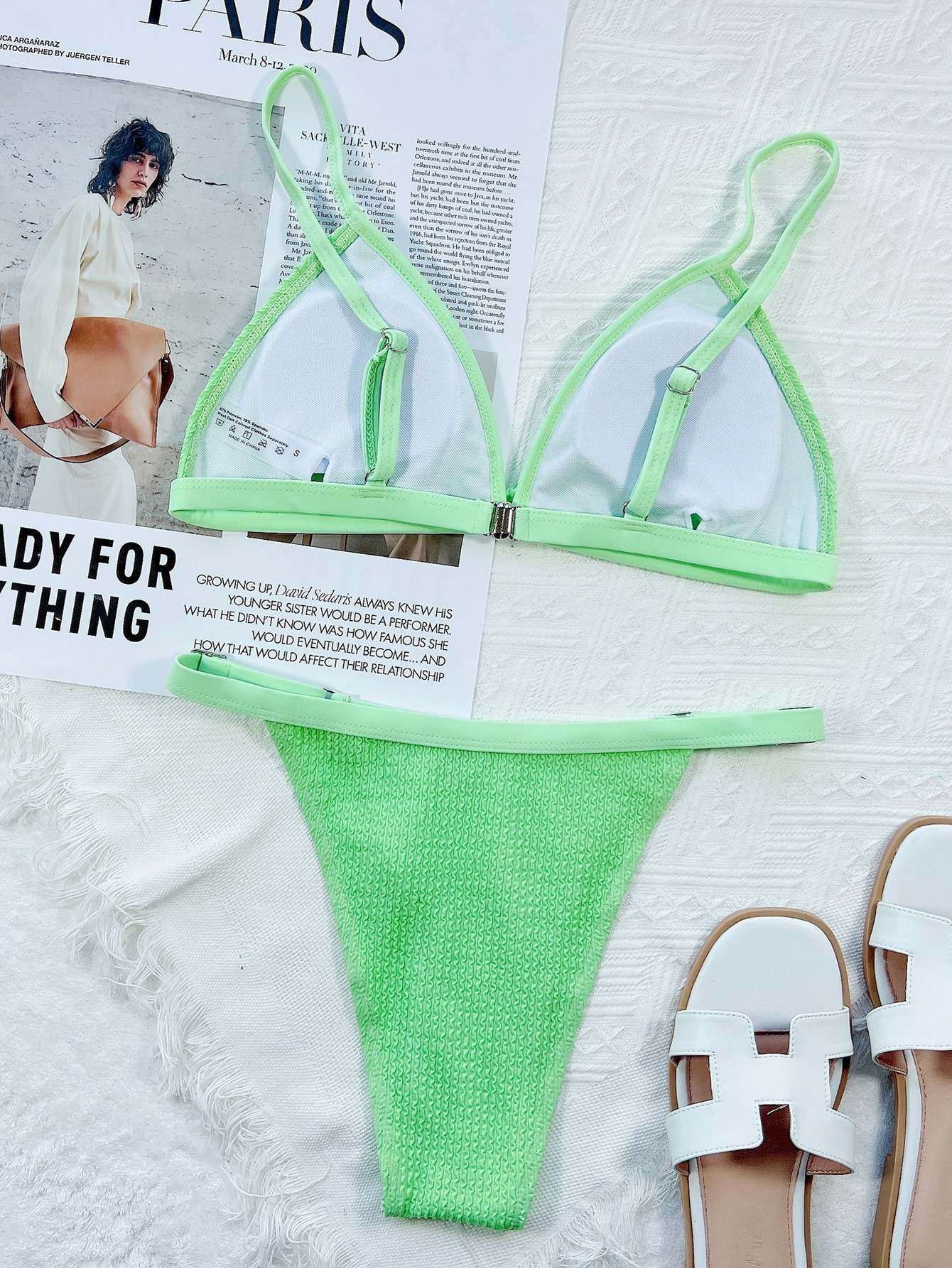 Ruches Bikini - Top - Green