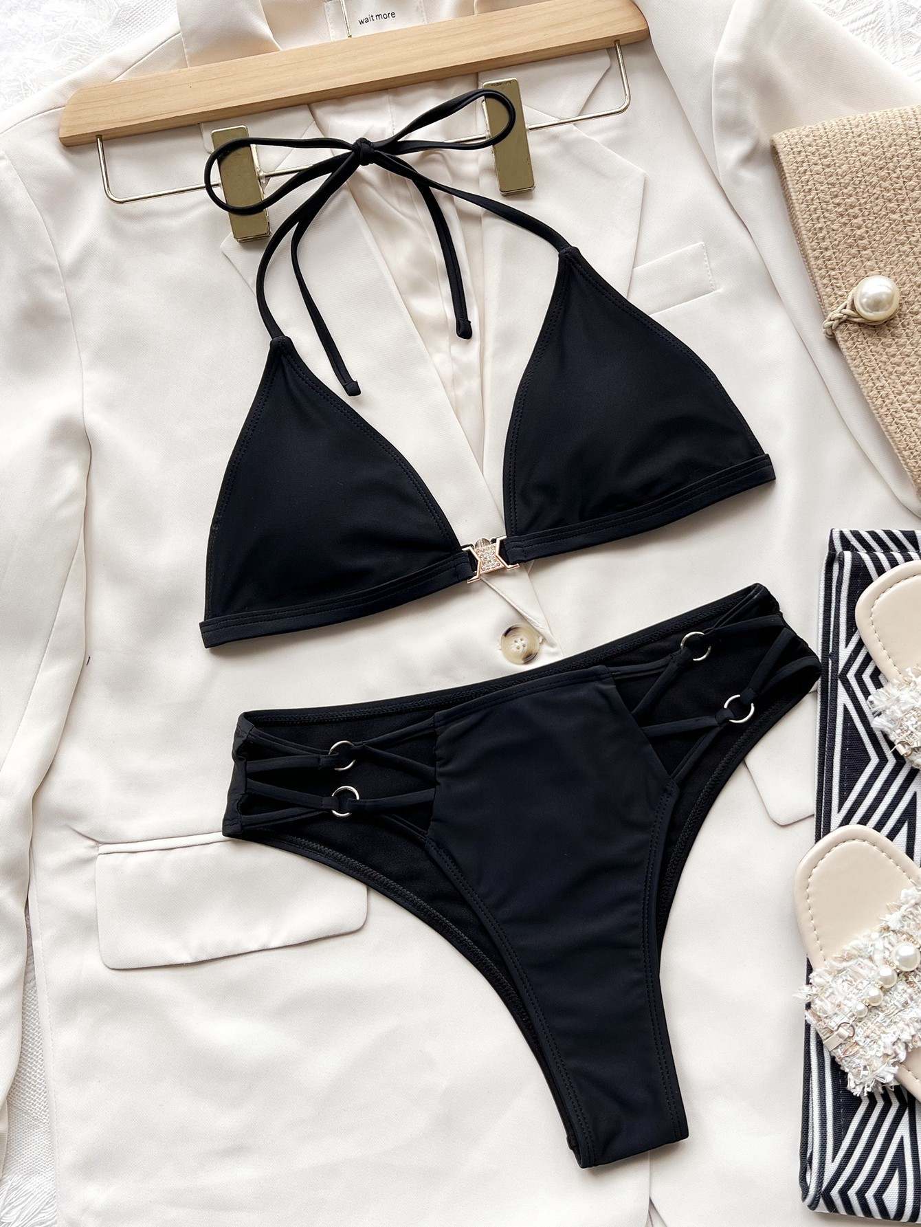 Miami Triangle Bikini - Top - Black