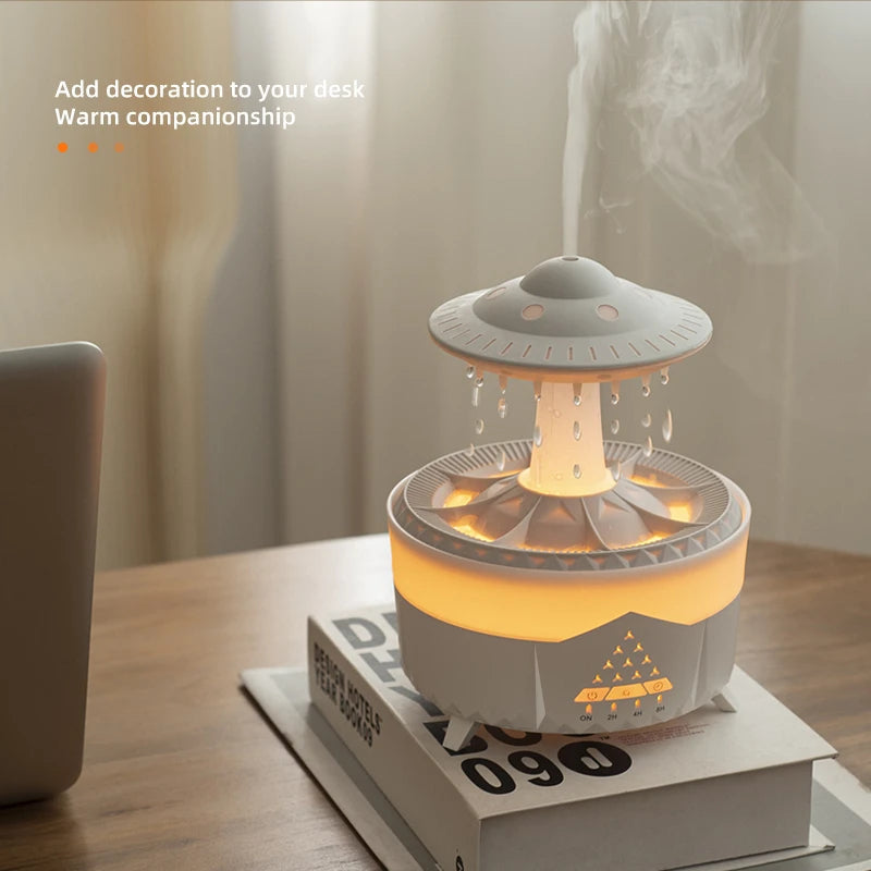 Zanzari RainCloud™ – UFO Aromatherapie Luchtbevochtiger & LED Nachtlamp