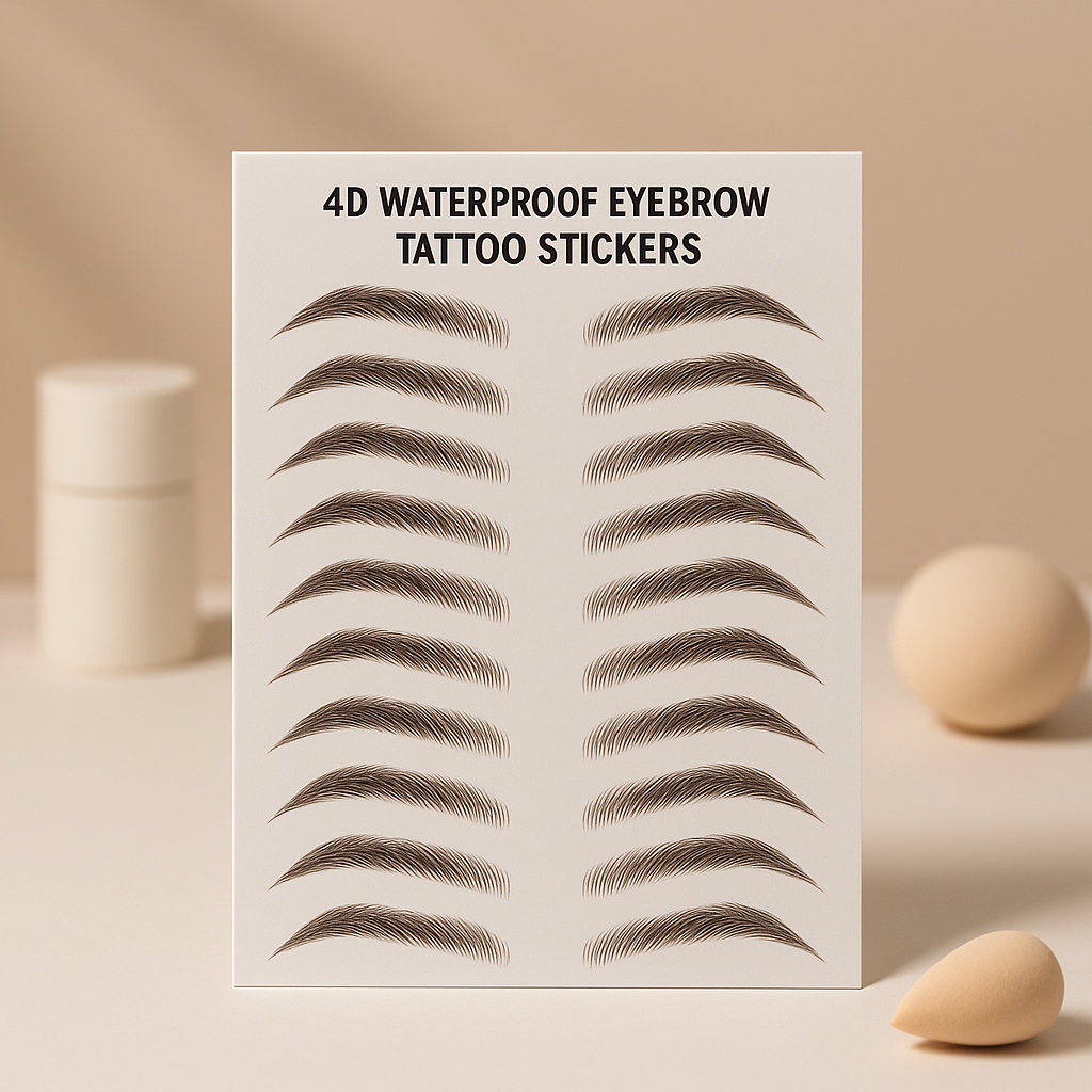 Zanzari 4D Waterproof Wenkbrauw Tattoos – Natuurlijke Brows in Seconden