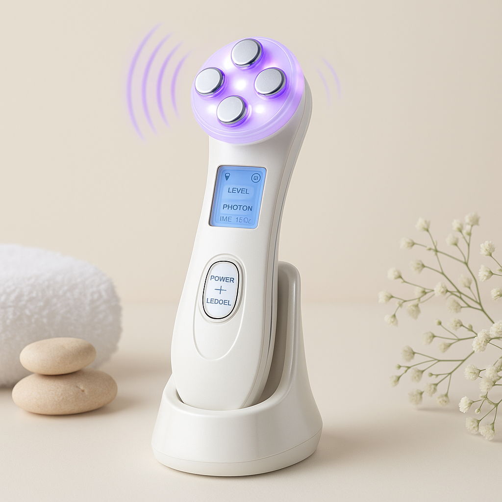 Zanzari LumiLift™ – 5-in-1 Gezichtsmassager met LED Lichttherapie