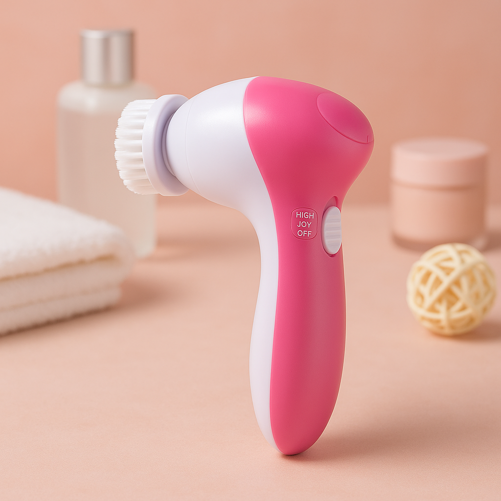 Zanzari 5-in-1 Gezichtsreinigingsborstel – Elektrisch & Exfoliërend
