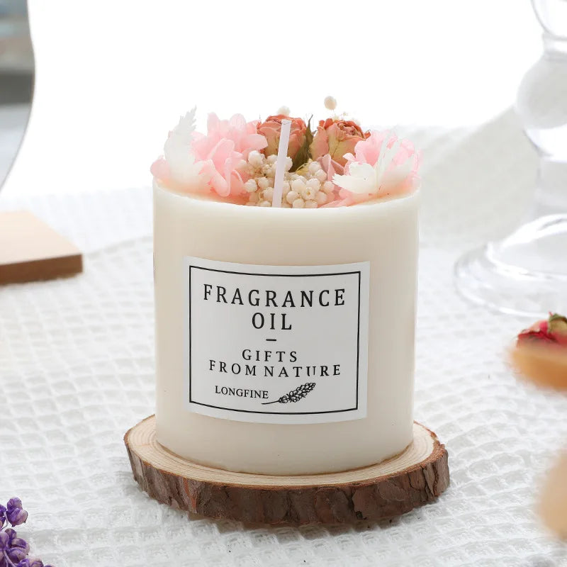 Zanzari BloomCandle™ – Geurkaars met Gedroogde Bloemen (25u brandduur)