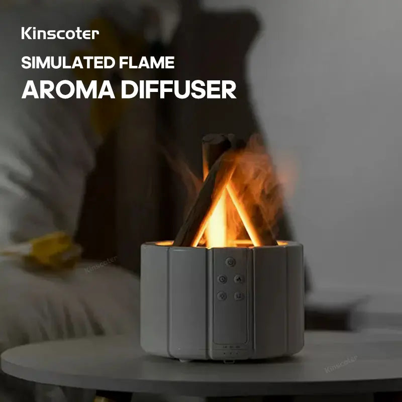 Zanzari FlameMist™ – Simulerende Vlam Aroma Diffuser & Ultrasone Luchtbevochtiger