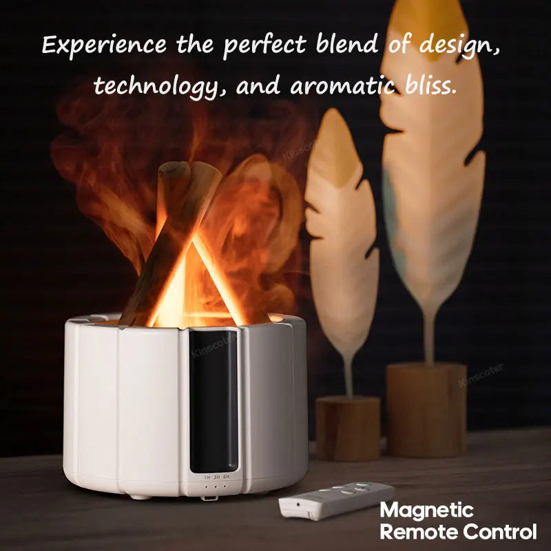 Zanzari FlameMist™ – Simulerende Vlam Aroma Diffuser & Ultrasone Luchtbevochtiger