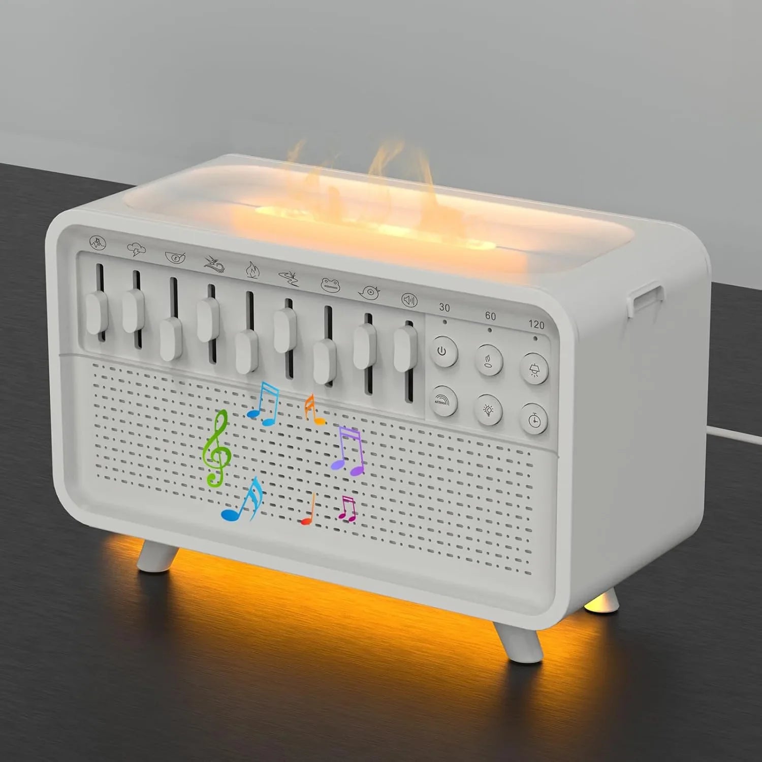 Zanzari DreamAura™ – Bluetooth White Noise Machine met Aroma Diffuser, Luchtbevochtiger & Nachtlamp