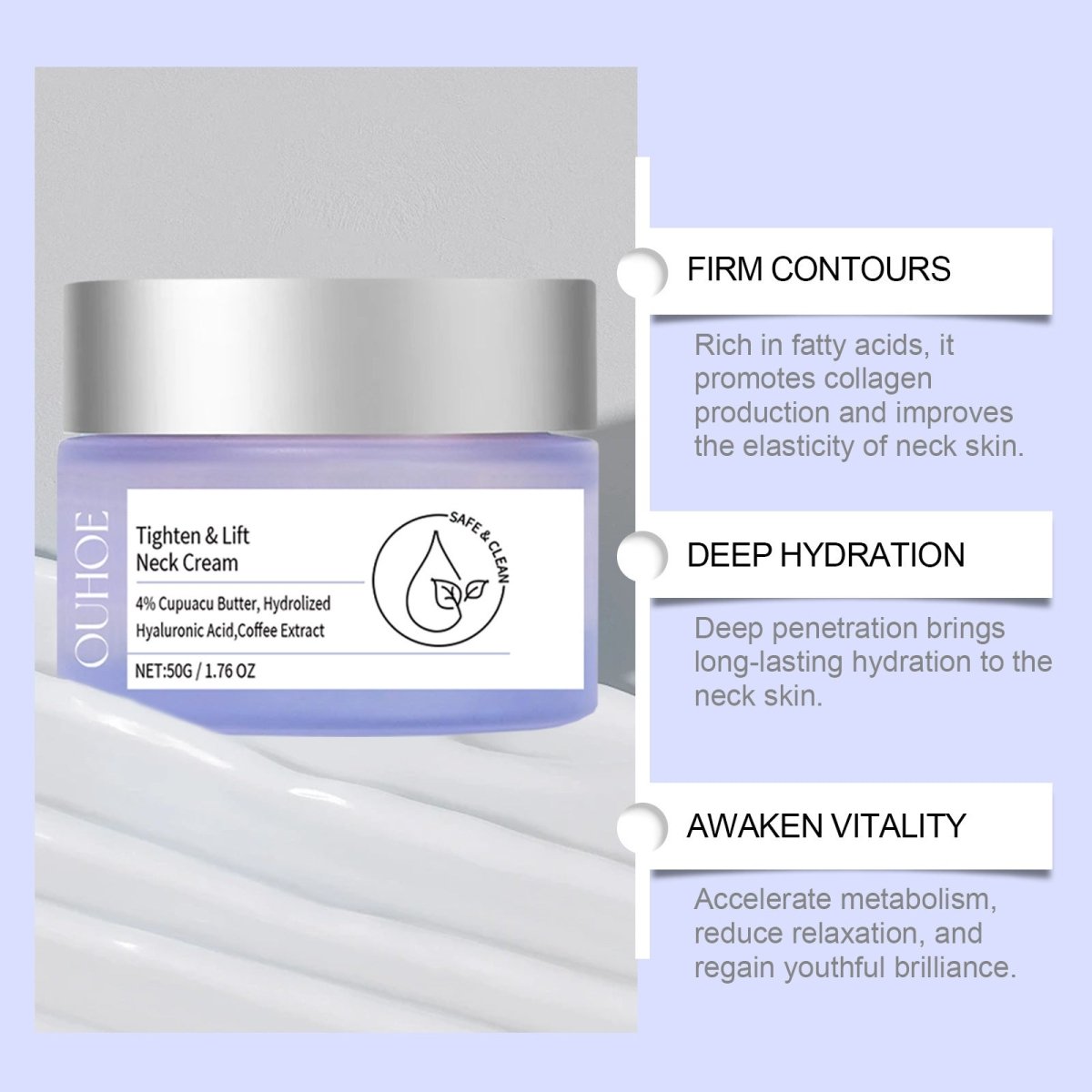 Zanzari Lift & Firm Nekcrème – Anti-Aging & Glow Effect