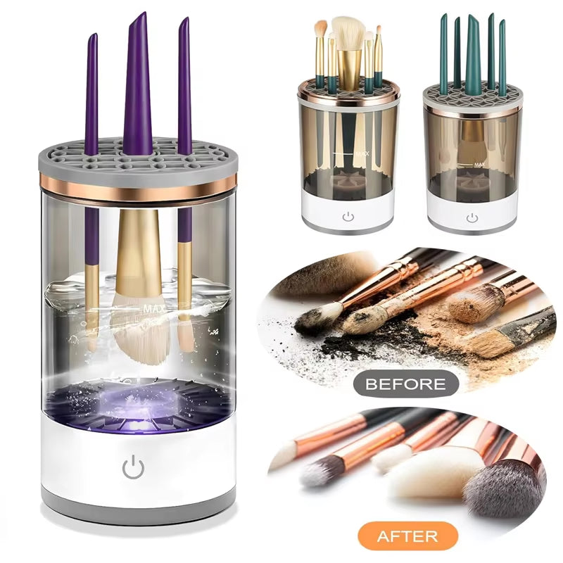 Zanzari BrushyClean™ – Elektrische Make-up Kwastenreiniger & Droger (USB-oplaadbaar)