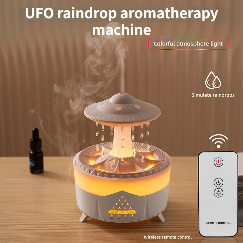 Zanzari RainCloud™ – UFO Aromatherapie Luchtbevochtiger & LED Nachtlamp