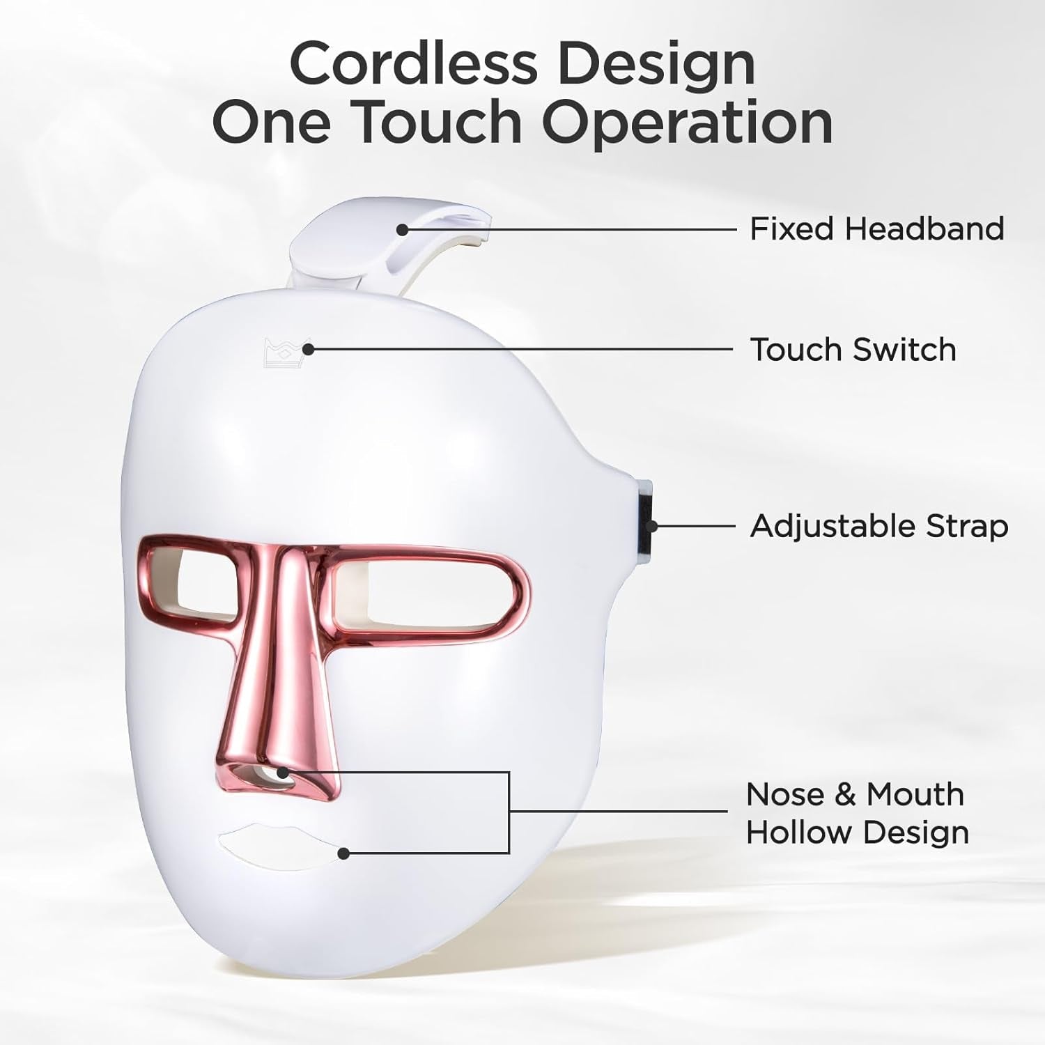 Zanzari LumiMask™ – 7-in-1 Roodlicht Gezichtsmasker (Draadloos & Oplaadbaar)