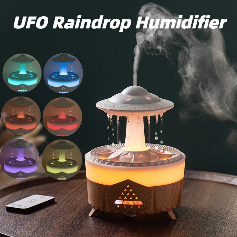 Zanzari RainCloud™ – UFO Aromatherapie Luchtbevochtiger & LED Nachtlamp