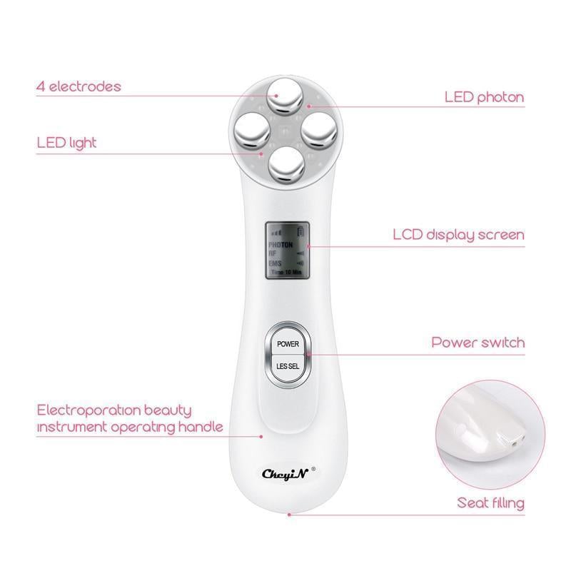 Zanzari LumiLift™ – 5-in-1 Gezichtsmassager met LED Lichttherapie