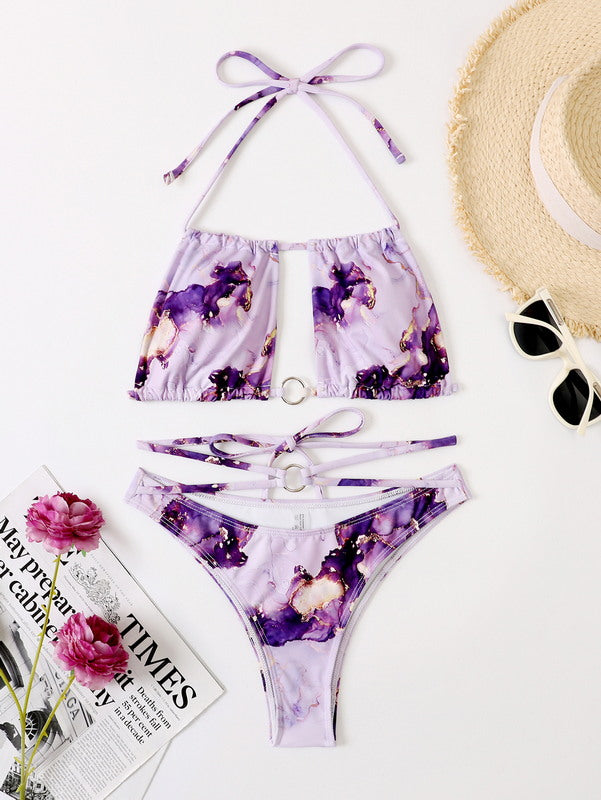 Tie Dye Bikini - Top - Purple